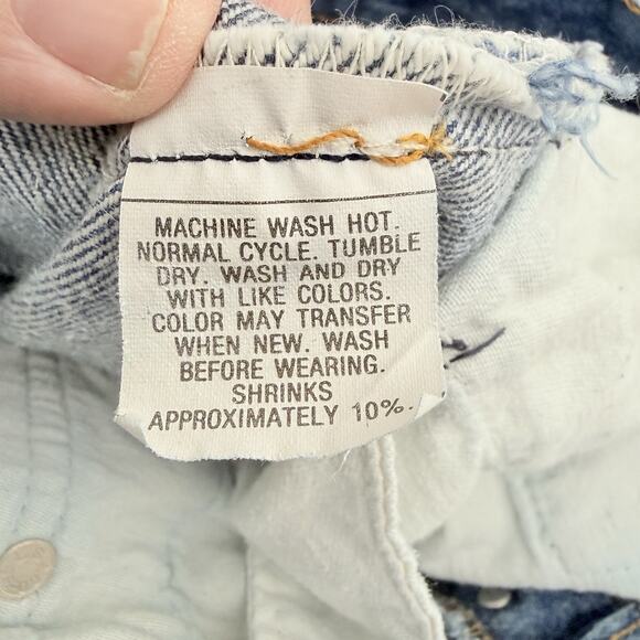 Vintage 1995 Levi's 501 Jeans Mens Tag 36x30 Button-Fly 501-0000 USA Made 33x28 - Picture 4 of 9